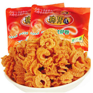 8090后怀旧小时候的零食品狗牙儿比萨卷锅巴休闲膨化香酥脆小零食