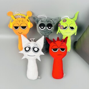 新款 sprunki节奏盒子玩具奥伦毛绒公仔快乐机器人布鲁德游戏 套装