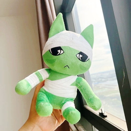 现货跨境新品热销恐怖动物医院受伤绿猫小狗毛绒玩具公仔玩偶礼物
