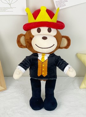 新款现货steal a brainrot jandel戴红帽子的黑猩猩毛绒玩具娃娃
