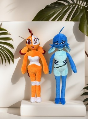 新款 Ginger clownfish 蓝色小丑鱼毛绒玩具动画卡通可爱公仔玩偶