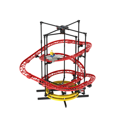 小小工程师国产积木技积木模型件爬行过山车立体爬升轨道车
