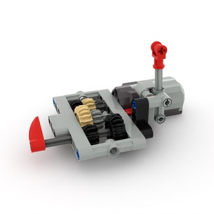 小小工程师国产积木发动机齿轮机械组科技拼装模型简单变速器套装