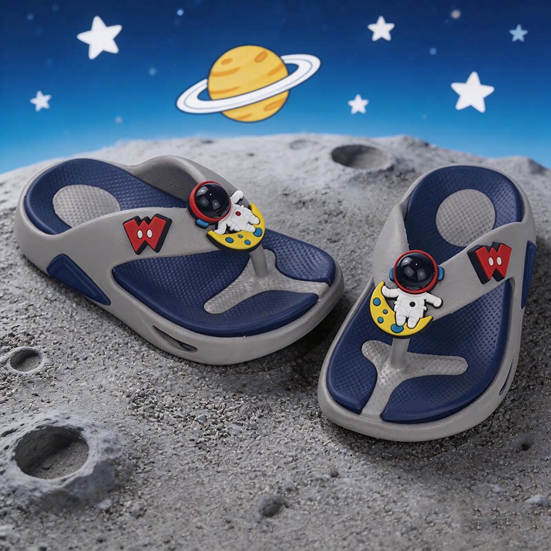 宇航员儿童人字拖男童夏季2026新款防滑外穿宝宝凉拖小孩夹脚拖鞋图片