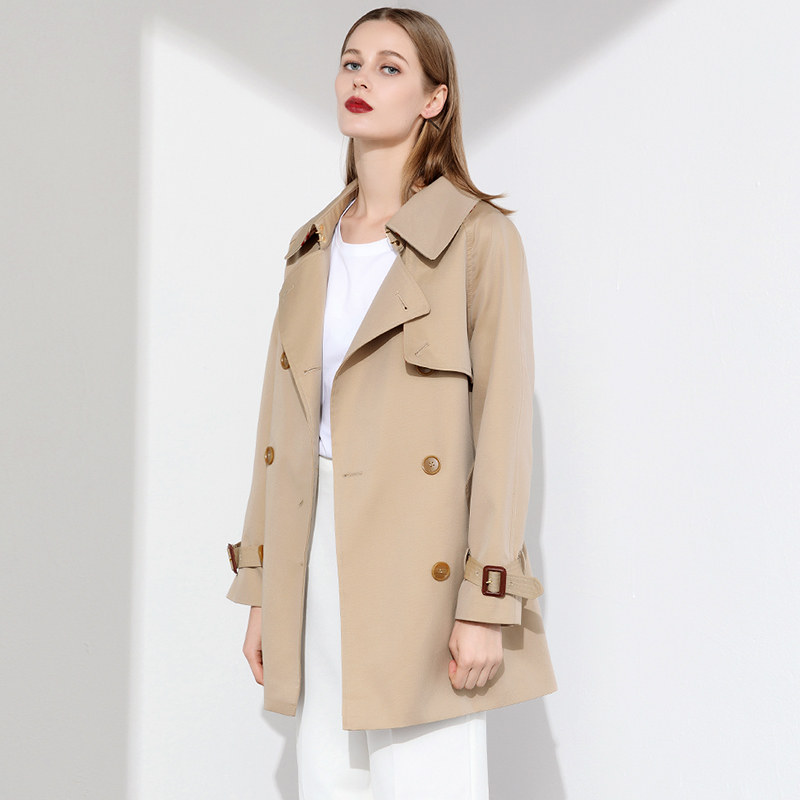 风衣女短款2020年春季新款英伦风显高经典卡其色小个子春秋外套女