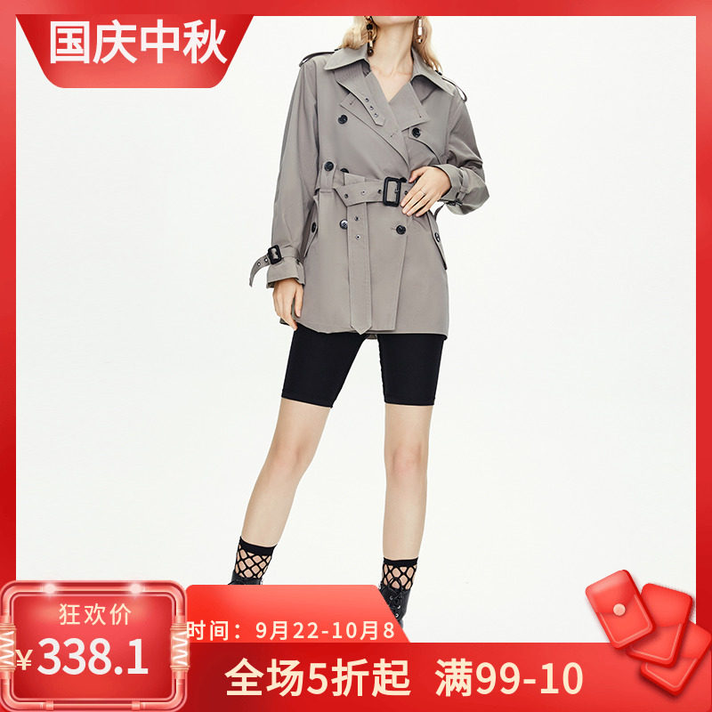 小个子风衣女短款2020秋冬新款chic赫本风修身显瘦休闲个性外套女