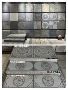 仿古地砖中式庭院客厅室内户外园林广场唐莲露台促销防滑烧制地砖