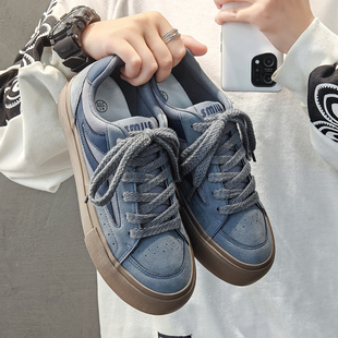 男鞋子潮鞋2026新款低帮帆布鞋男款百搭小众设计网红爆款运动板鞋