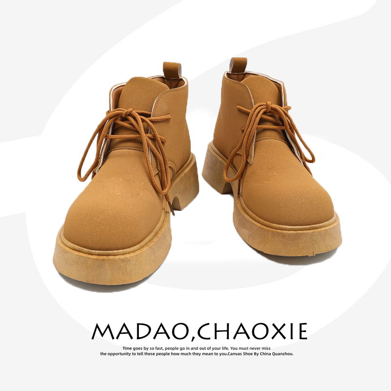 大黄靴男款高机车靴工装高帮鞋