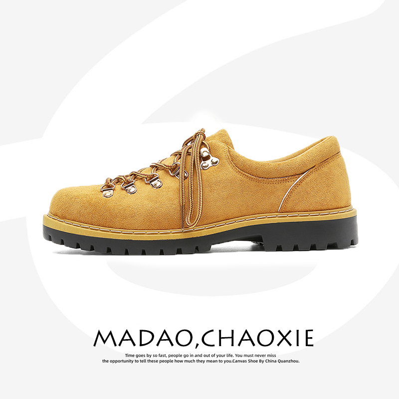 男鞋子潮鞋小众翻毛登山鞋