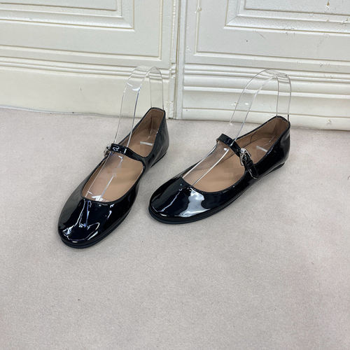 圆头浅口透气平底鞋垫很软单鞋