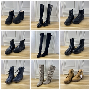 短靴舒适百搭孤品捡漏时尚 杂款 圆头靴子 Shoes外贸原单38码 Lady