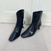 尖头扁跟侧拉链时装 Lady Shoes外贸原单女靴微瑕时尚 短靴瘦瘦靴