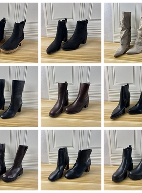Lady Shoes外贸原单40码杂款靴子简约时尚新款孤品捡漏长靴百搭