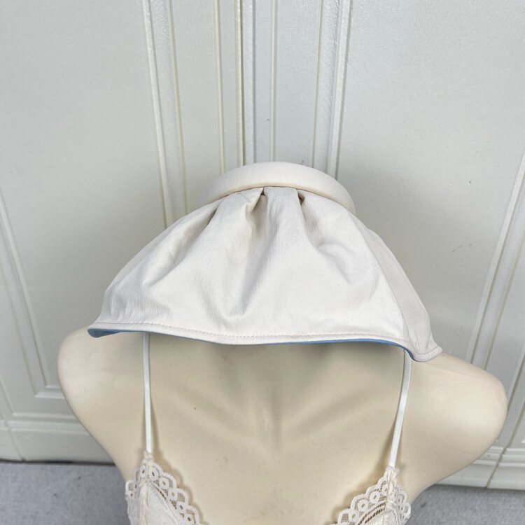 外贸原单帽子防晒帽加宽大帽檐遮阳帽空顶发箍帽子可折叠贝壳帽