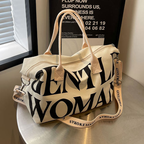 手提短途旅行包轻便斜挎托特包