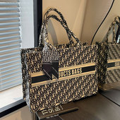 高级感刺绣托特包包女士2025新款 休闲小众手提通勤包大容量单肩包