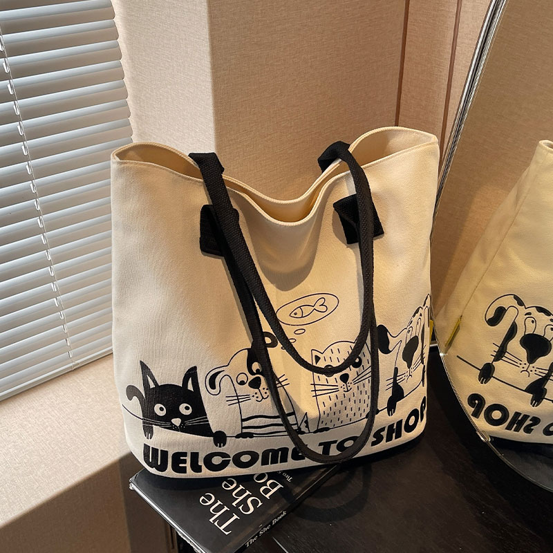 单肩通勤包大容量上课托特包