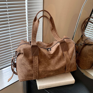 高级感大容量包包女士2025新款时尚手提托特包外出斜挎短途旅行包