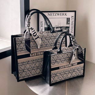 高级感通勤包包女2025新款潮时尚大容量托特包百搭上班手提单肩包