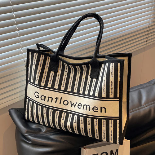 帆布包女大容量通勤包单肩托特包