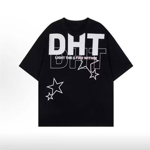 美式复古星际牛仔日系卡通水洗做旧ins宽松圆领长短袖t恤卫衣tee