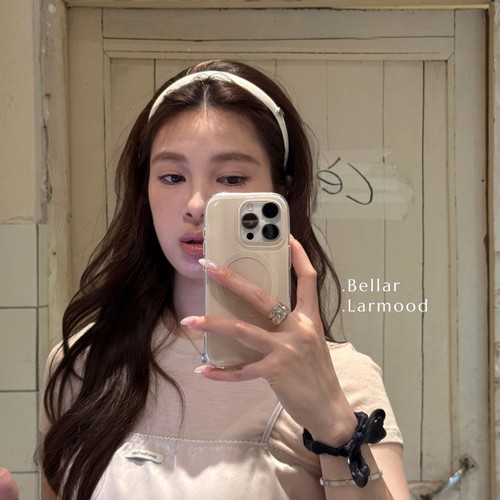 Bellar复古少女爱心圆片发箍