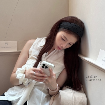 Bellar/Larmood高级黑色波点发箍