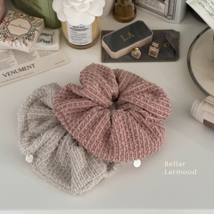 2.0经典 Bellar larmood KNIT 低马尾丸子头发圈 毛线手工复古
