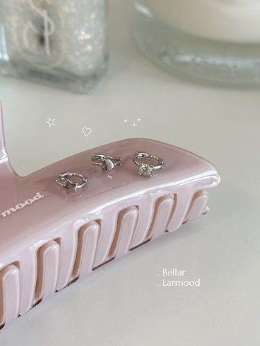 Bellar少女甜酷爱心星星耳圈