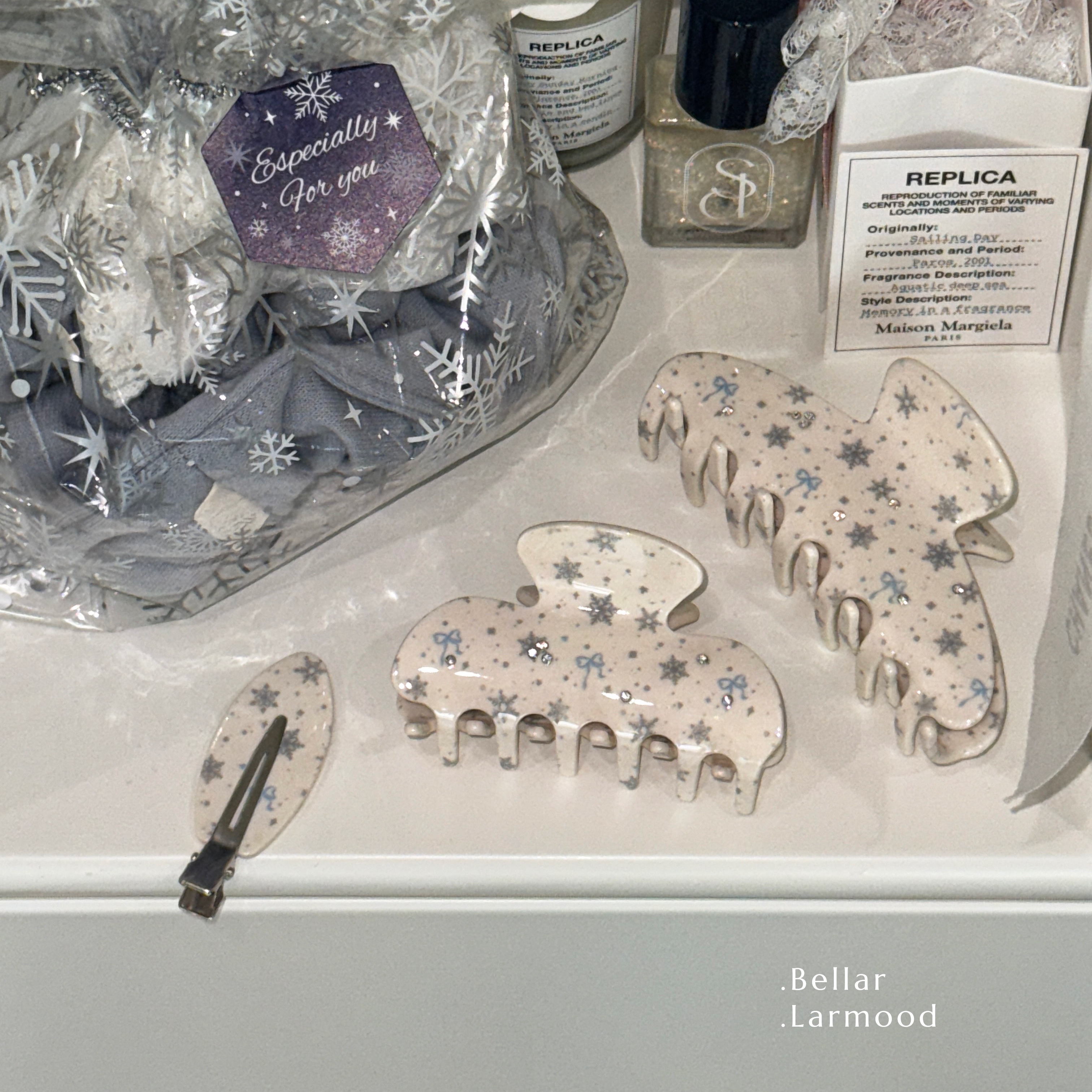 Bellar原创雪花蝴蝶结发抓