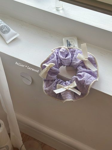 bellar复古美式蝴蝶结褶皱发圈