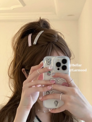 Bellar / larmood 爱心点钻 闪闪小众甜酷少女 醋酸一字刘海发夹