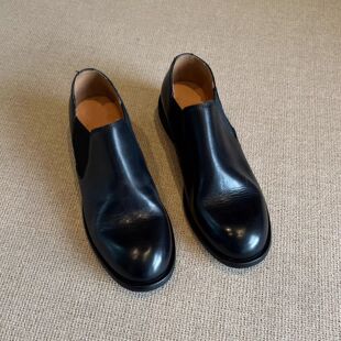 小皮鞋百搭平底圆头复古切尔西单鞋一脚蹬乐福鞋男女潮款通勤舒适