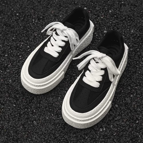 春季透气厚底增高小白鞋