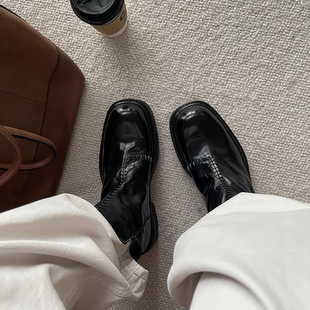 英伦风短筒靴子男休闲中筒烟筒靴高帮马丁靴男厚底切尔西靴内增高