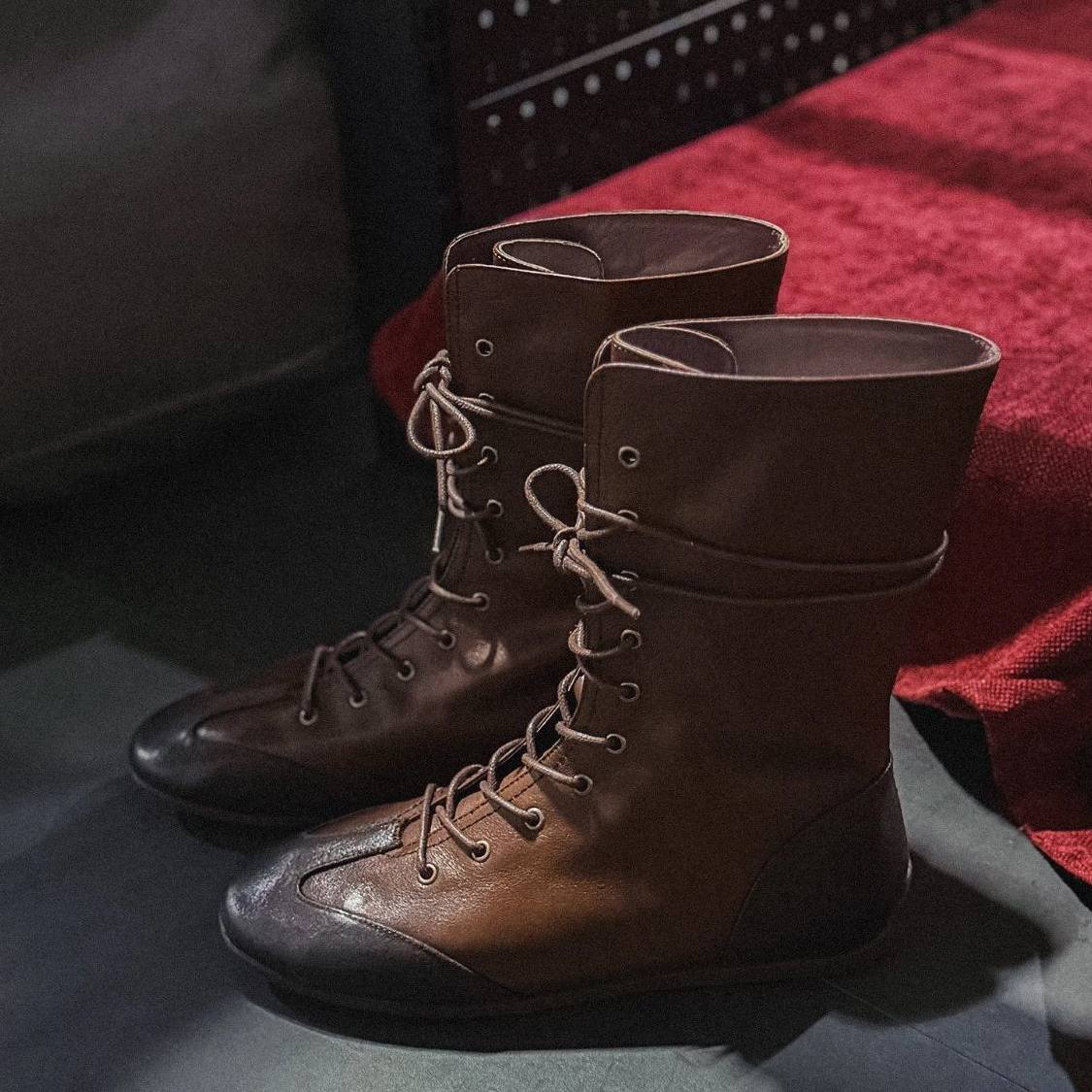 长筒潮款高帮切尔西靴男女系带马丁靴显瘦烟筒靴不过膝机车靴子