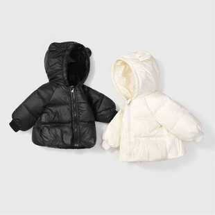 儿童羽绒服加厚2024新款韩版宝宝冬装外套短款男童女童面包服冬季