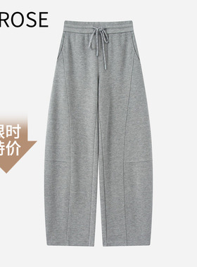 艾诺丝尚忆官方旗舰店2025冬款新松紧腰直筒休闲裤弯刀裤女314003