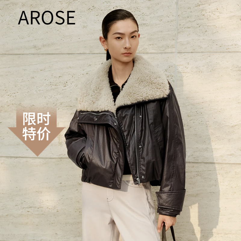 艾诺丝短款羽绒服外套女004163