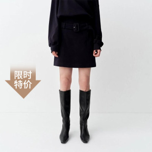 感腰带半身裙女843003 时尚 艾诺丝尚忆短裙2025秋季 新款