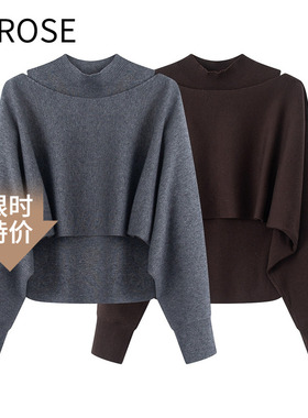 艾诺丝尚忆针织衫2025年秋新时尚两件套针织衫裙子套装上衣女7158