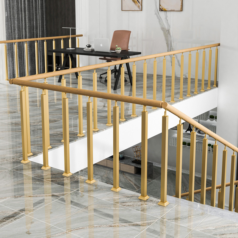 不锈钢楼梯立柱实木扶手围栏栏杆