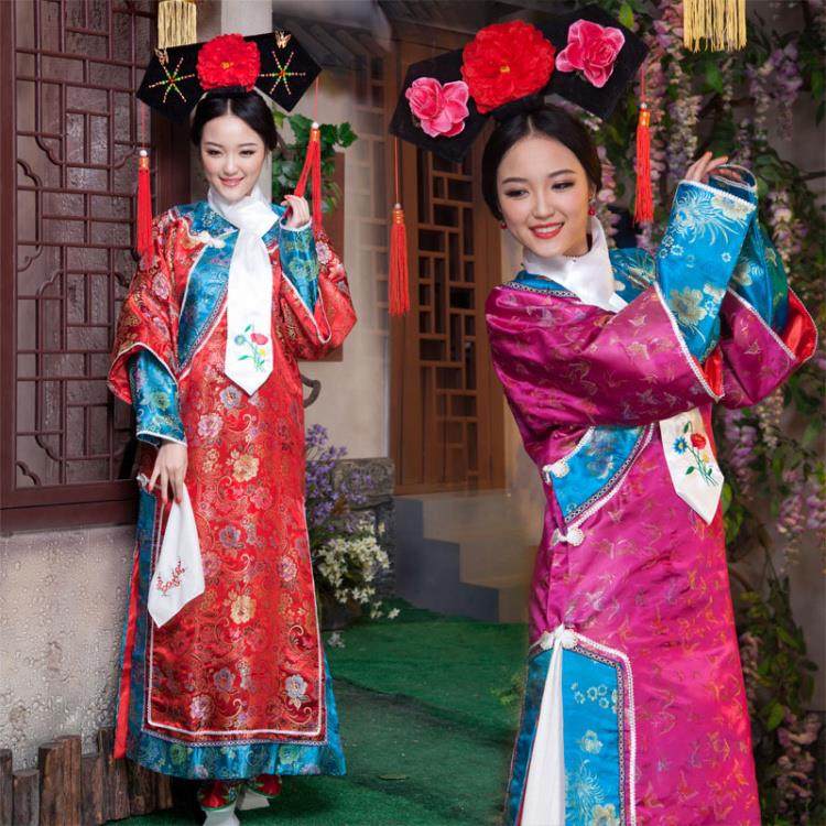 旗袍古装女古代公主满族宫廷贵妃娘娘服装装妃子学生还珠格格清朝|ruв категории Женская одежда, костюм/национальная одежда/театр костюм, национальная одежда/этап погрузки - от Buy2taobao.com для оказания профессиональной услуги покупки агента Taobao