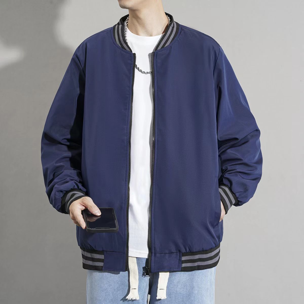 棒球服外套男士春秋季2025新款飞行员休闲复古潮牌百搭港风夹克男