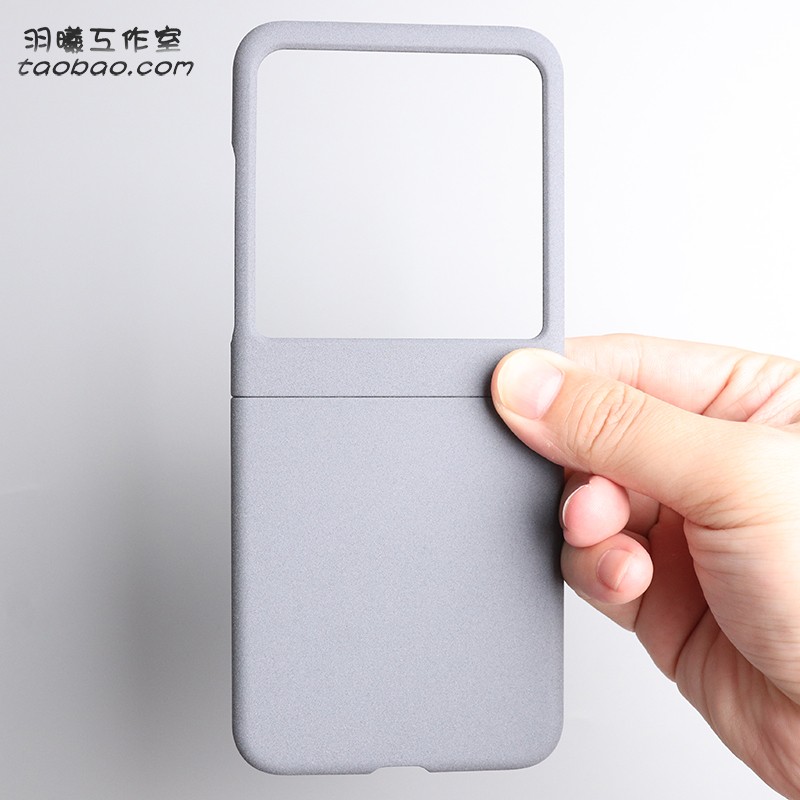 适用摩托罗拉RAZR2022手机壳2024磨砂防指纹motorolaRAZR2023折叠屏翻盖全包防摔硬壳保护套网红ins纯灰色