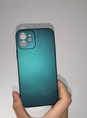 颗粒粗糙细磨岩砂适用vivoiqoo8/7手机壳iqooneo5s墨绿色5pro硬壳iQOO11/10/9圆弧边Neo7/neo6/Neo8