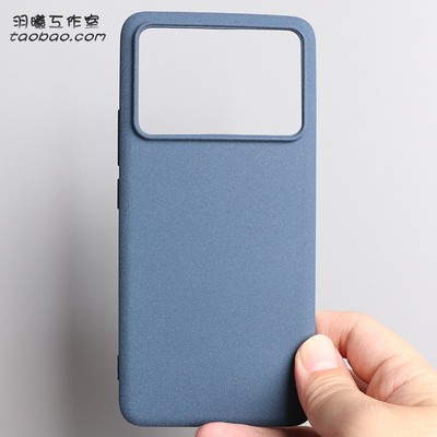 岩砂软壳适用红米k70至尊版手机壳Redmi磨砂颗粒防指纹K70Pro大孔镜头保护套简约防滑硅胶全包圆弧边ins蓝色