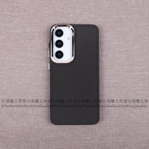 大孔镜头适用三星GalaxyS26+手机壳镜框硅胶软壳S26Ultra保护套S25edge磨砂防指纹S24FE轻薄简约个性黑色百搭