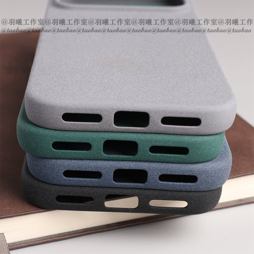 粗磨砂颗粒手感经典纯色适用iphone17ProMax手机壳大孔镜头苹果17Air硅胶软壳16plus全包15Pro防指纹14/13/12